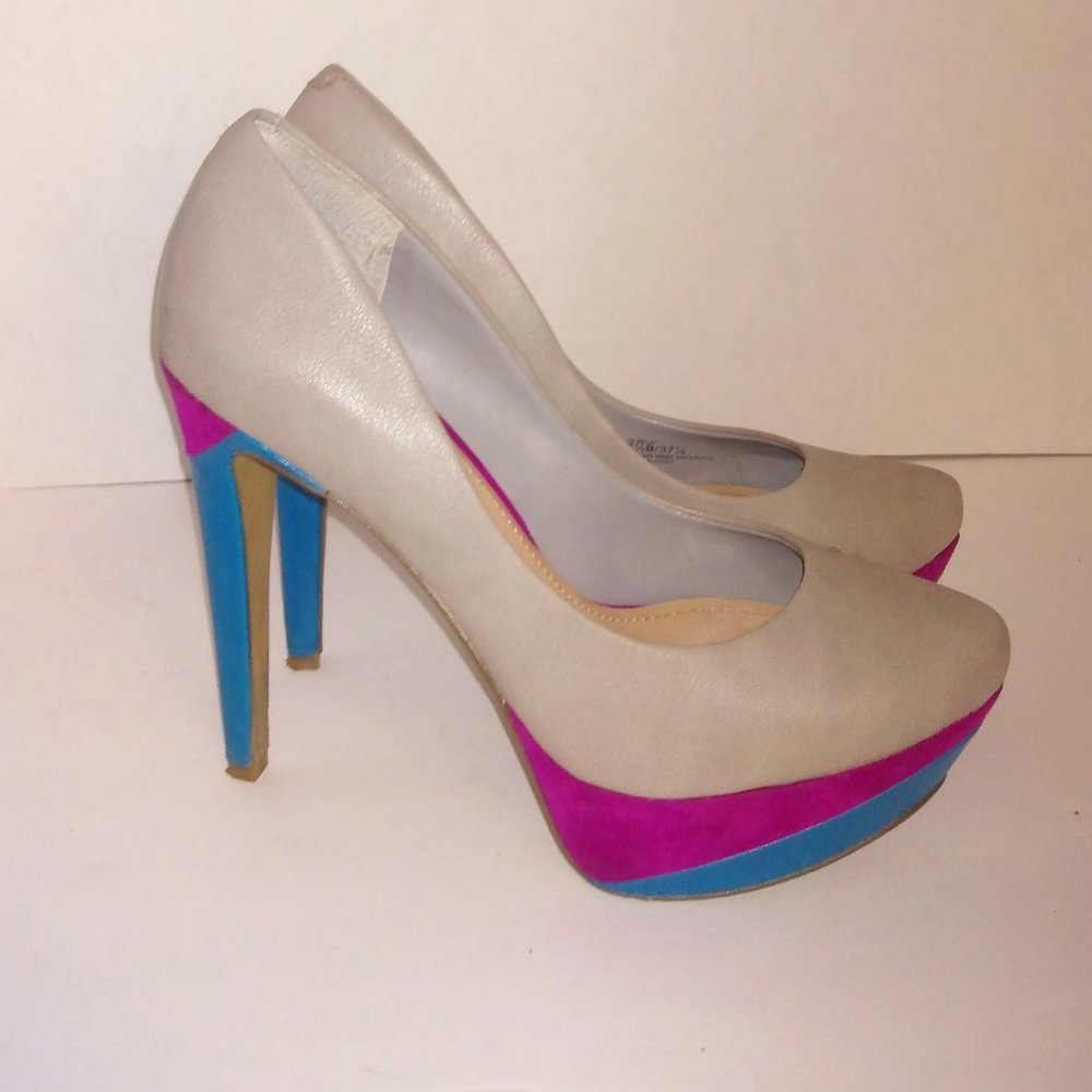 Jessica Simpson Leather/w Suede Heels